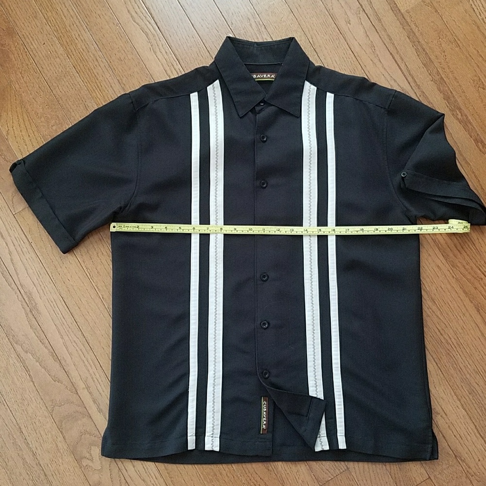 Men's short sleeve panel embroidered shirt